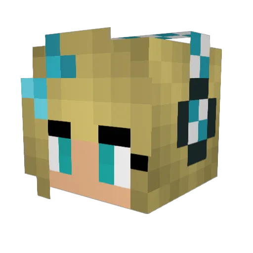 Alexis1599 Minecraft avatar head, 3D render