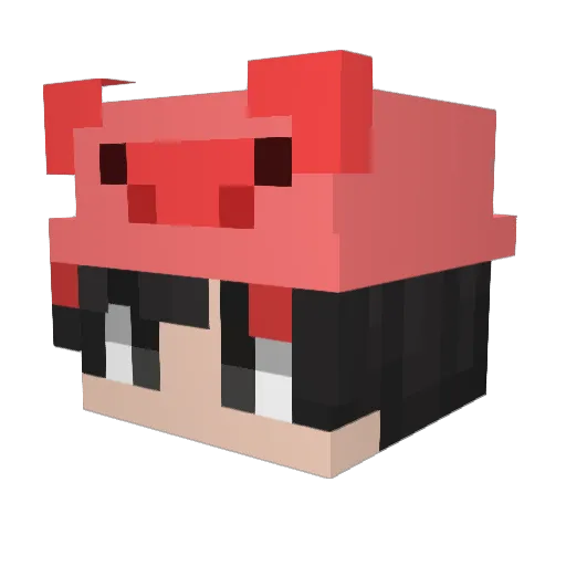 AlexisCor Minecraft avatar head, 3D render