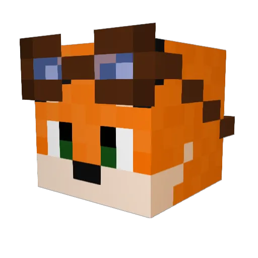 AlexisTakeThree Minecraft avatar head, 3D render
