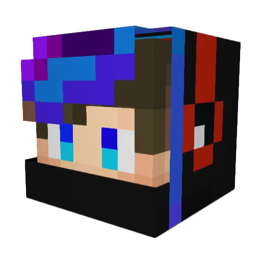 AlexisTobi Minecraft avatar head, 3D render