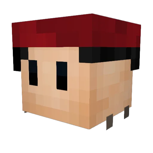 AlexisWg Minecraft avatar head, 3D render