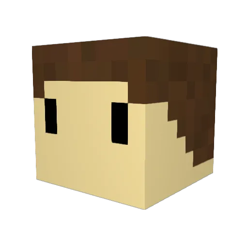 Alexisium Minecraft avatar head, 3D render
