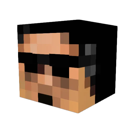Alexismfy Minecraft avatar head, 3D render
