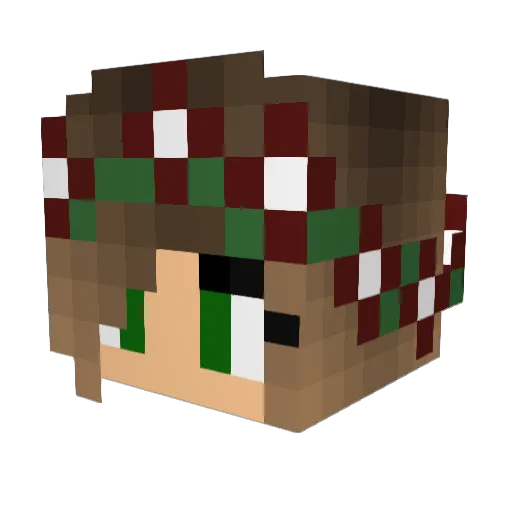 Alexisstaar Minecraft avatar head, 3D render