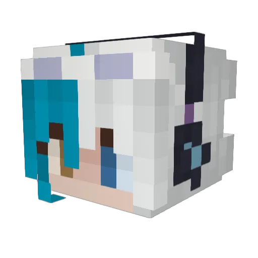Alexistyx Minecraft avatar head, 3D render