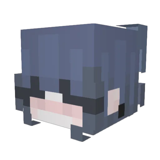 Alexita Minecraft avatar head, 3D render