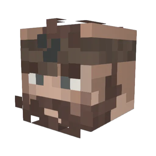 Alexitrouillee Minecraft avatar head, 3D render