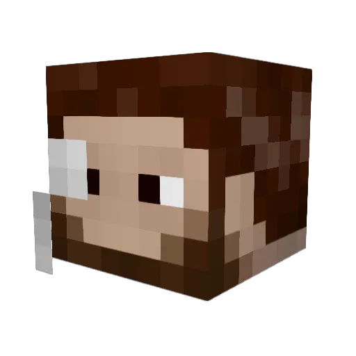 Alexius66 Minecraft avatar head, 3D render