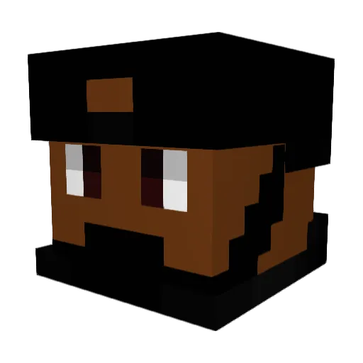 Alexkobi Minecraft avatar head, 3D render
