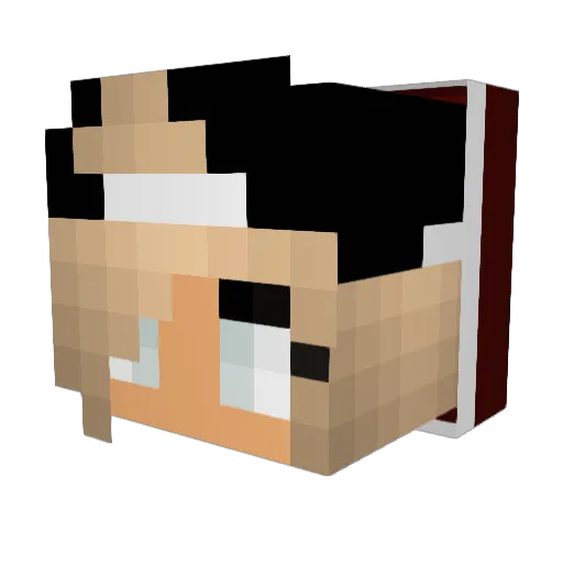 Alexlee1234 Minecraft avatar head, 3D render