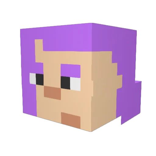 Alexlee8888 Minecraft avatar head, 3D render