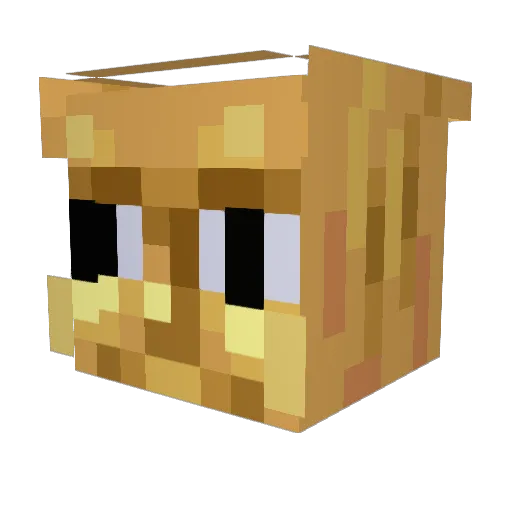 Alexminez Minecraft avatar head, 3D render
