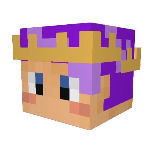 Alexnationx Minecraft avatar head, 3D render