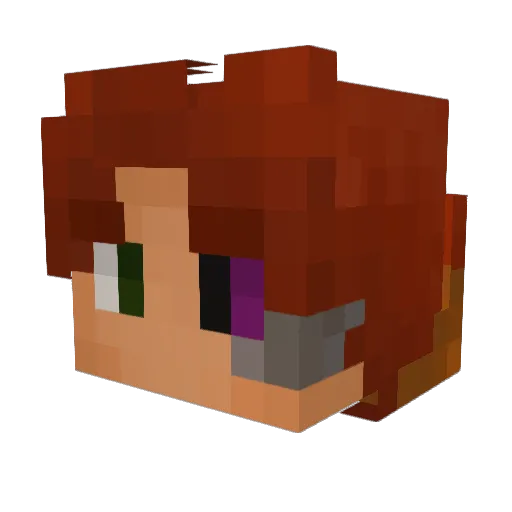 Alexnot2077 Minecraft avatar head, 3D render