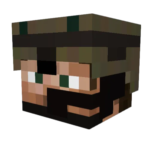 Alexo97 Minecraft avatar head, 3D render