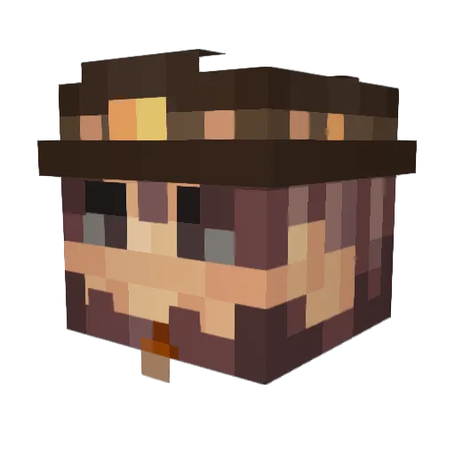 Alexof360 Minecraft avatar head, 3D render