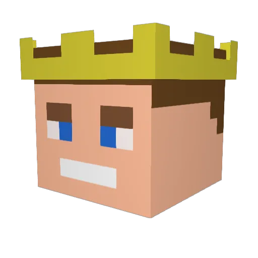 Alexou14 Minecraft avatar head, 3D render