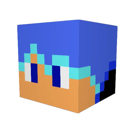 Alexou_77 Minecraft avatar head, 3D render