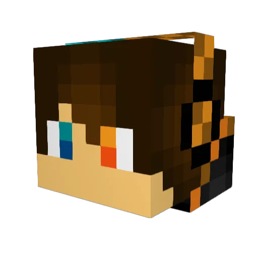 Alexozs Minecraft avatar head, 3D render