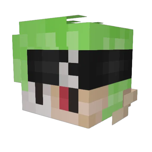 Alexplexo Minecraft avatar head, 3D render