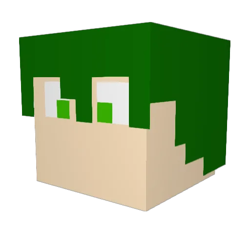 AlexproMC123 Minecraft avatar head, 3D render