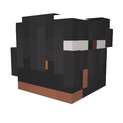 Alexqzr Minecraft avatar head, 3D render