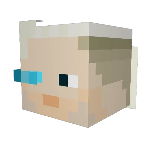 Alexramostz Minecraft avatar head, 3D render