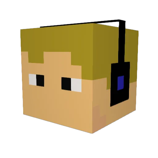 Alexs11s Minecraft avatar head, 3D render