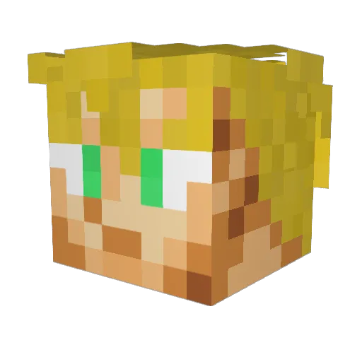 AlexsandroG Minecraft avatar head, 3D render