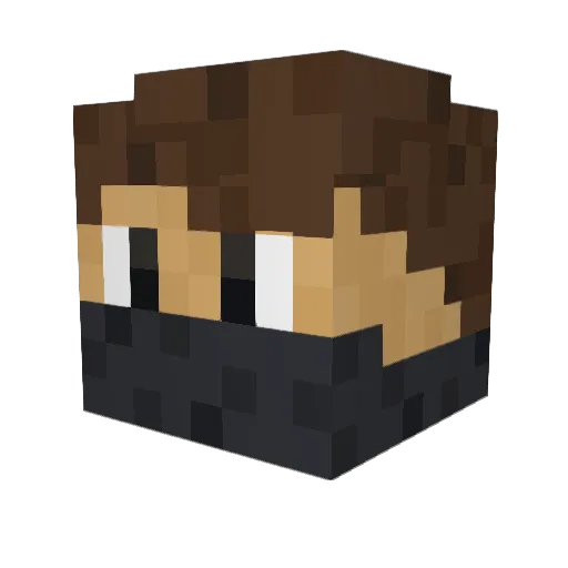 Alexsi32 Minecraft avatar head, 3D render