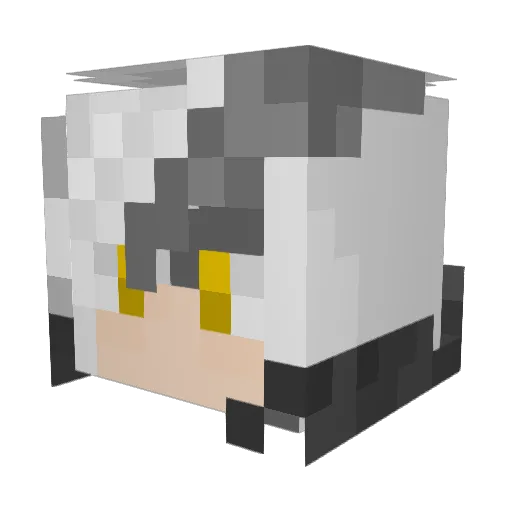 Alexsiu Minecraft avatar head, 3D render