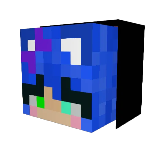 Alexstarcandy Minecraft avatar head, 3D render
