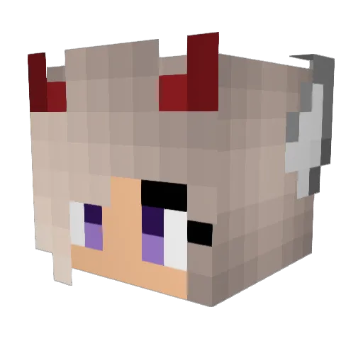 AlexsysKouhai02 Minecraft avatar head, 3D render