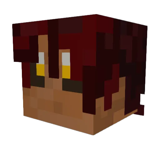 Alexthewolf279 Minecraft avatar head, 3D render
