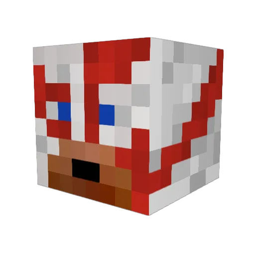 AlexutzJmek Minecraft avatar head, 3D render