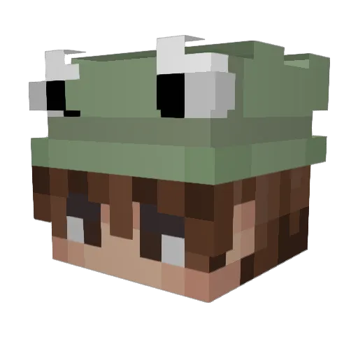 Alexwuzere Minecraft avatar head, 3D render