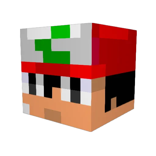 AlexxUnoffi Minecraft avatar head, 3D render