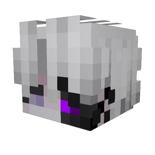 Alexxxcha Minecraft avatar head, 3D render