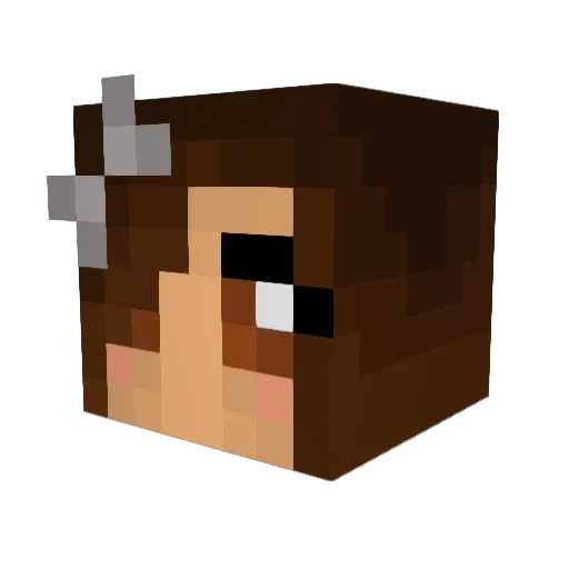 AlexyPoo Minecraft avatar head, 3D render