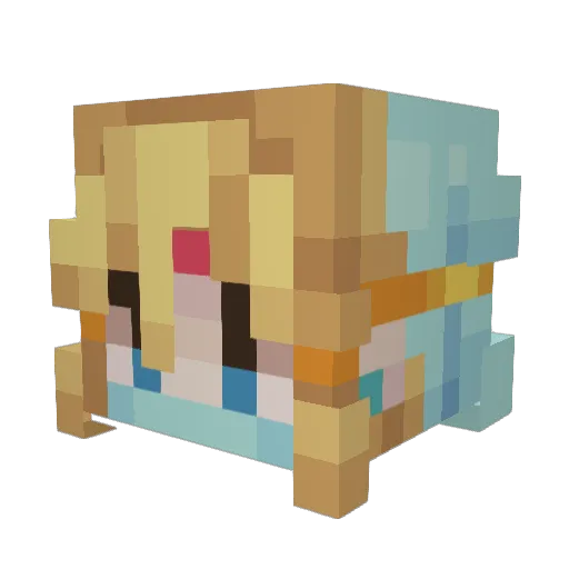 Alexy_exe Minecraft avatar head, 3D render