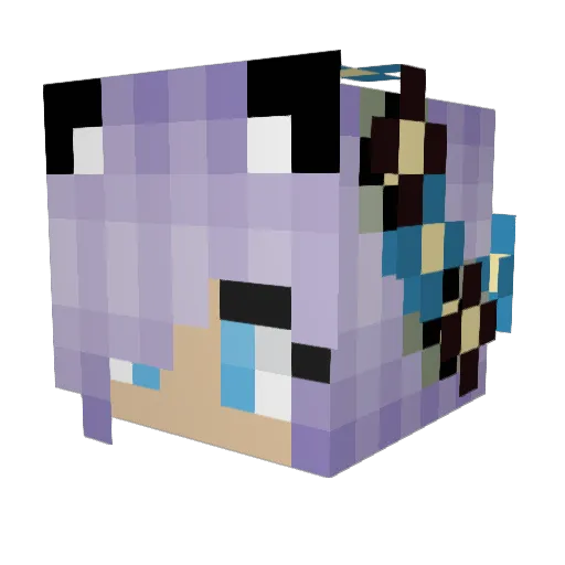 Alexzis Minecraft avatar head, 3D render