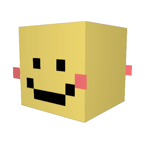 Aleya13 Minecraft avatar head, 3D render