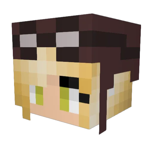 Aleykxar Minecraft avatar head, 3D render
