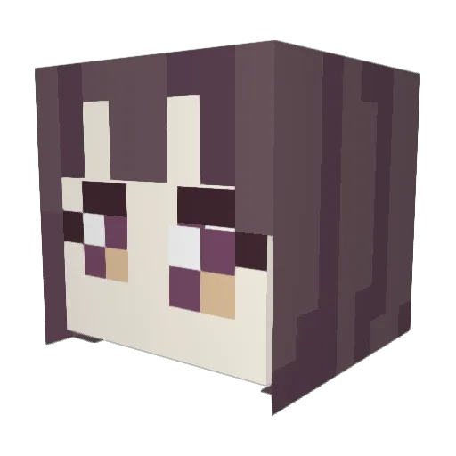 Aleysna Minecraft avatar head, 3D render