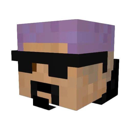 AlezIsntB4d Minecraft avatar head, 3D render