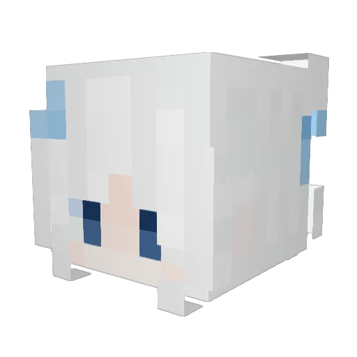 Alezaya Minecraft avatar head, 3D render