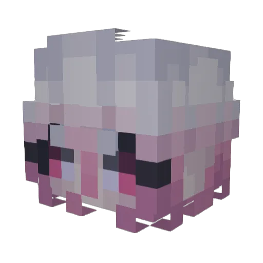 Alezeii Minecraft avatar head, 3D render