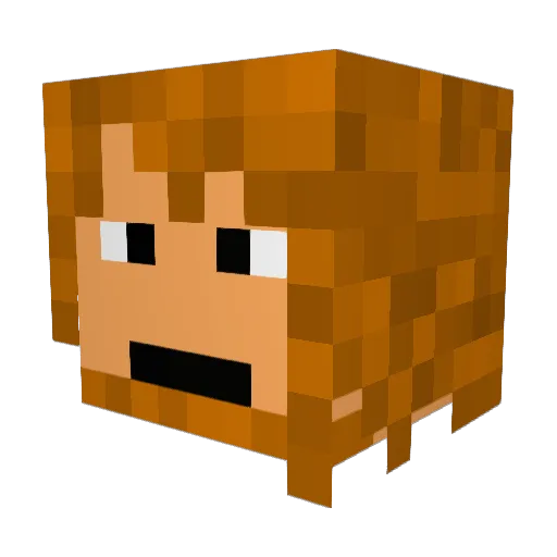 Aleziddy Minecraft avatar head, 3D render