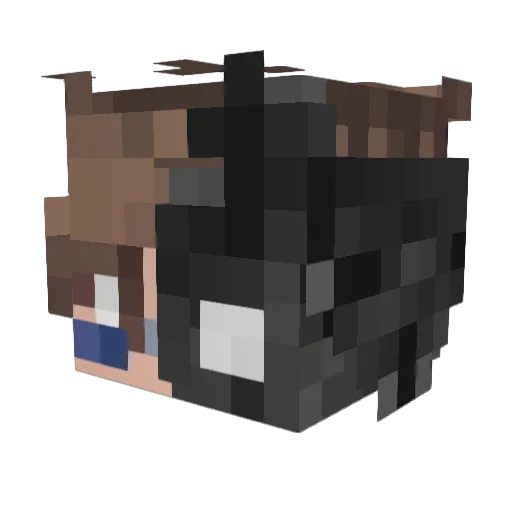 Alezsitou_ Minecraft avatar head, 3D render