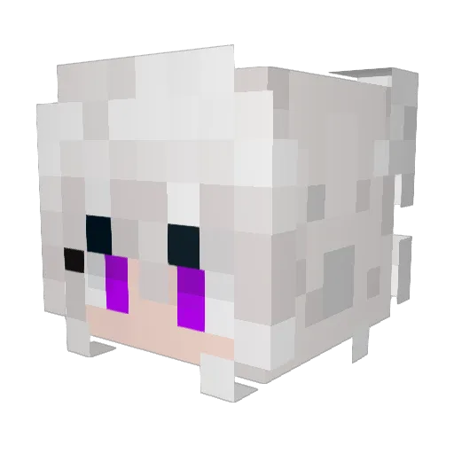 Alezva Minecraft avatar head, 3D render